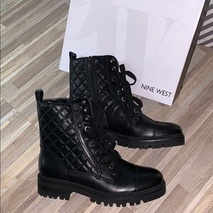 Nine west walan women's combat boots Clearance